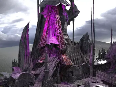 Wolfs lair Steppenwolf mountains 3D model