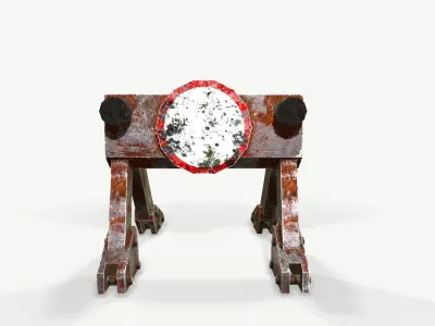 Baffer Stop Low-poly 3D model