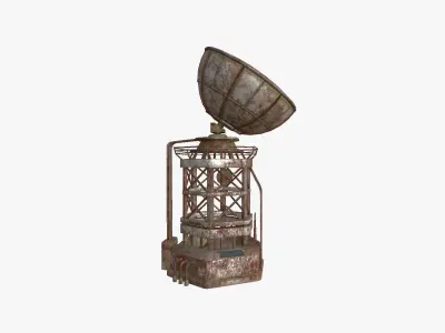 SciFi Antenna Tower A10 Abandoned - Sci Fi Exterior Design Low-poly 3D model