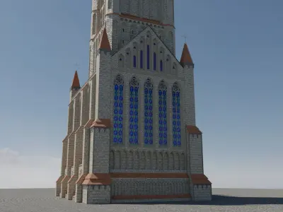 English gothic church 3D model