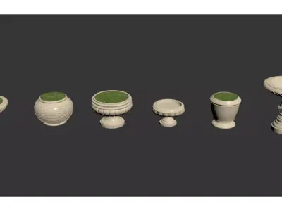 European-style flower pot 3D model