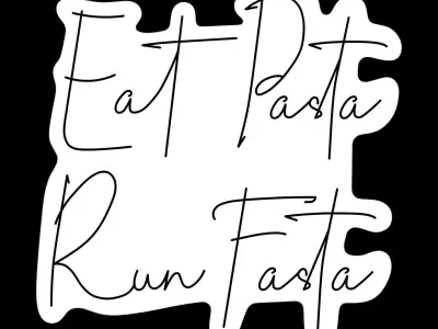Eat Pasta Run Fasta Neon Sign 3D model