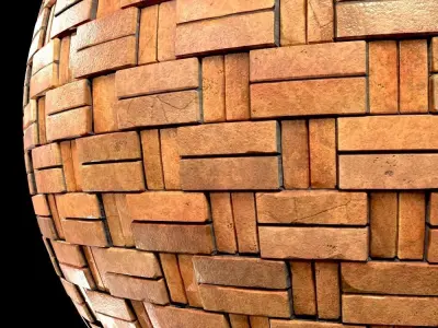 Lattice Brick-01-PBR Material-2K-4K Texture