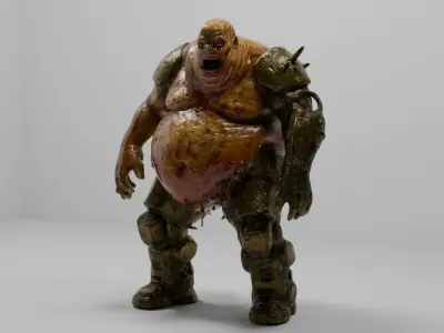 Robotic Zombie Character Pack Creatures Game Ready Low-poly 3D model