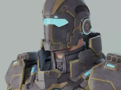 Sci-Fi Hero Low-poly 3D model