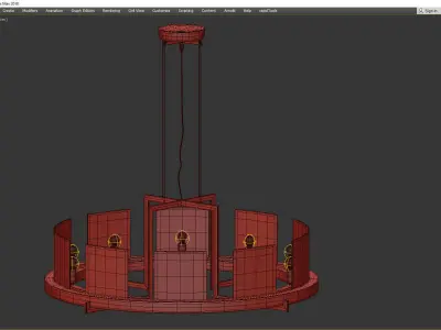 KEBO PINK CHANDELIER 2 3D model