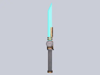 Sci fi elite knife Low-poly 3D model