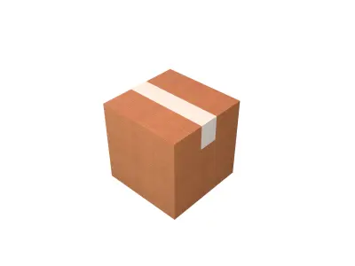 Cardboard Boxes v1 002 Low-poly 3D model