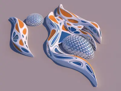 0090 - Organic Building 3D model