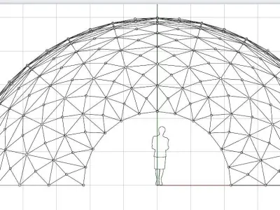 TRUSS MODERN URBAN PAVILLION 3D model