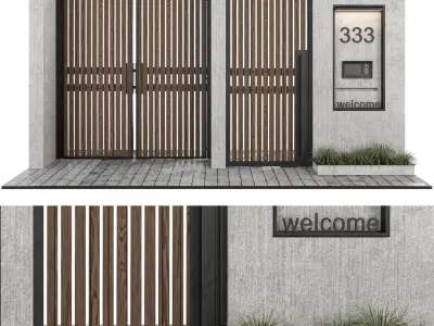 modern door 12 3D model