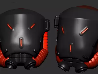 High quality scifi helmet high poly sculpt 3d printable 3D model purchase