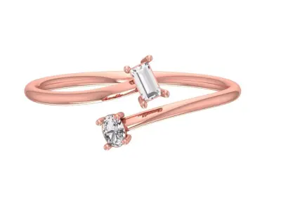 Women Light Weight Band Ring 3D print model 5