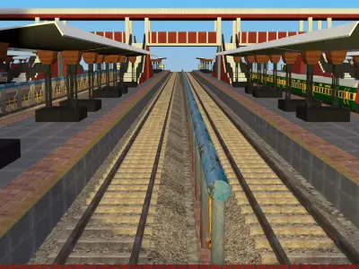 Indian Railway Station 3D model