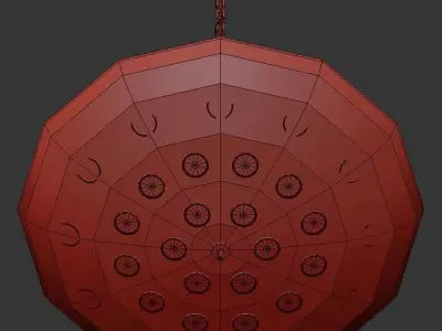 The Gerard pendant light with gold dots 3D model