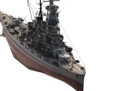 IMPERIAL JAPANESE NAVY 1940s KONGO CLASS BATTLESHIP 3D model
