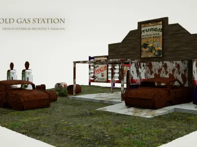 Old Gas Station  3D model