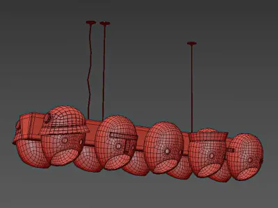 Party chandelier Lamp Bert by Kranen Gille 3D model