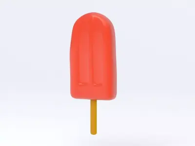 Ice Cream Bar Red 3D model