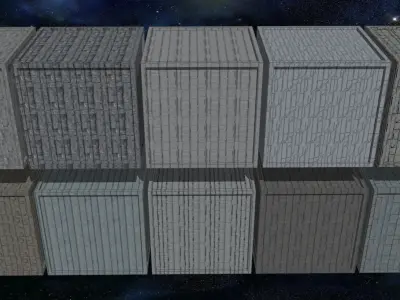 20 Seamless Sci-fi Panels - Verticals Texture