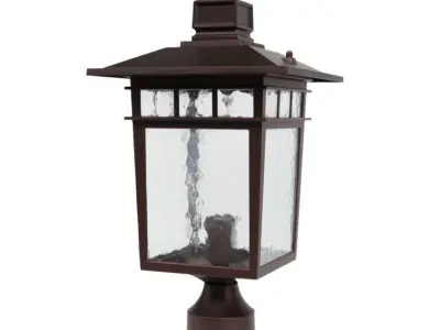 Clora Seeded Post Lantern 3D model