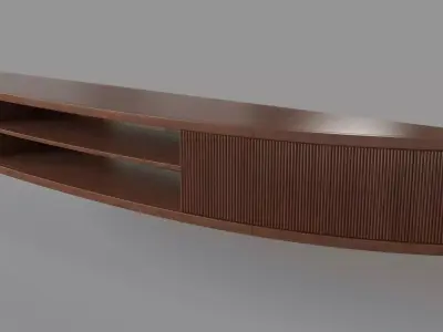 Floating TV Stand Mid Century 3D model