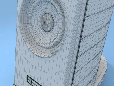 usher two wooden speakers 3D model