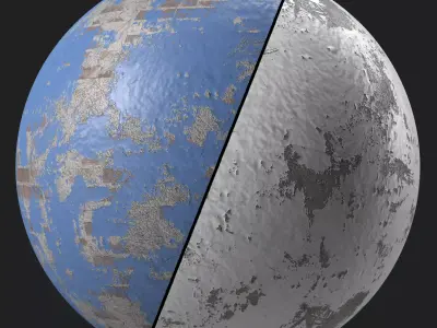 Plaster Materials 29- Painted Wall By Bricks sbsar Pbr seamless Texture