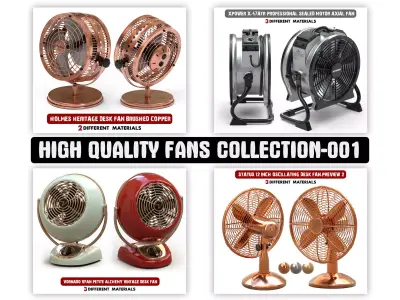 High quality fans collection-001 3D model