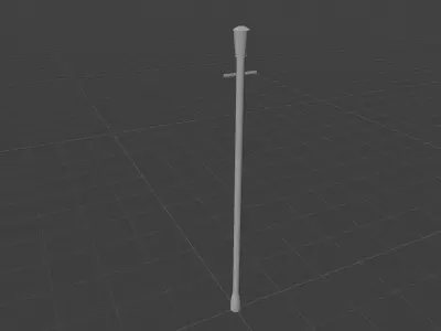 Street light tall Low-poly 3D model