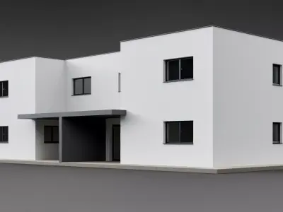 Duplex house Amlach Free 3D model