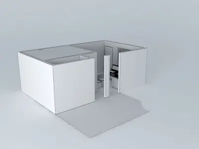 DANY room with door Free 3D model