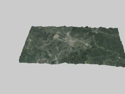 Nashville-Davidson City Low-poly 3D model