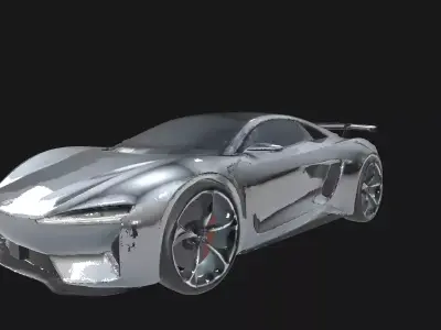 Futuristic Speedster Concept 3D Model 3D model