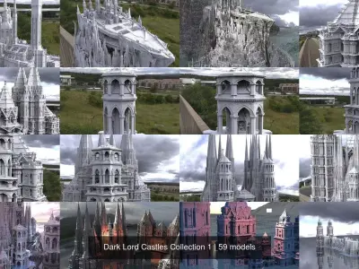 Dark Lord Castles Collection 1 3D Model Pack