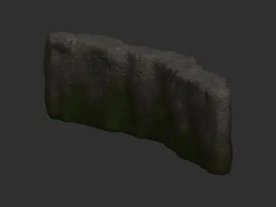 Cave Wall 3 - Moss 1 Low-poly 3D model