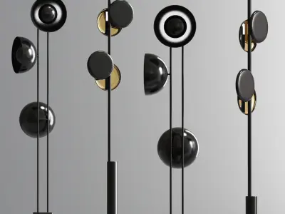 Modern Typography Cilon Floor Lamp Collection 3D model