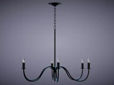 Tirrell Small Chandelier Low-poly 3D model
