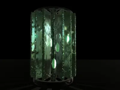 vintage crystal lamp Low-poly 3D model