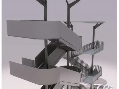 EMERGENCY STAIRS GROUP A 3D model