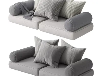 Seat Pillow Set 02 3D model