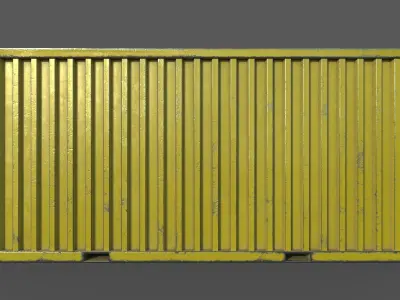 Yellow Shipping Container PBR  Low-Poly Game Ready 3D Model Low-poly 3D model