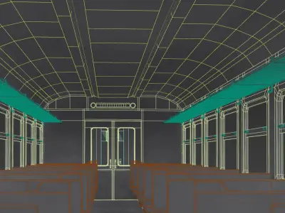 ER-2 EMU Motor Wagon 3D model Low-poly 3D model