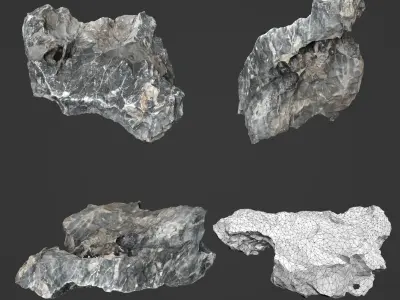 10 Erosion Rocks - High Poly - 231117 3D model