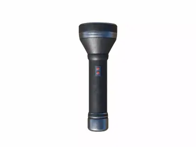 Realistic Flashlight 3D Model Game Ready  PBR Textures Low-poly 3D model