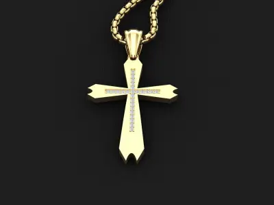 Cross Light Gold 3CP022 3DM STL 3D model