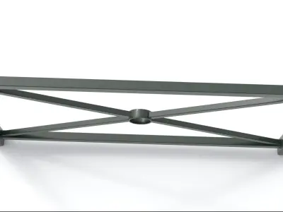 Street Fence - Cross Low-poly 3D model