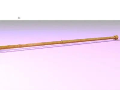 Curtain rod  Baston Cortinero  Low-poly 3D model