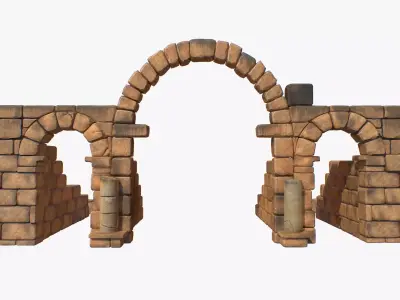 Roman Volubilis  Low-poly 3D model