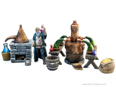 MEDIEVAL DISTILLERY ROOM 3D print model